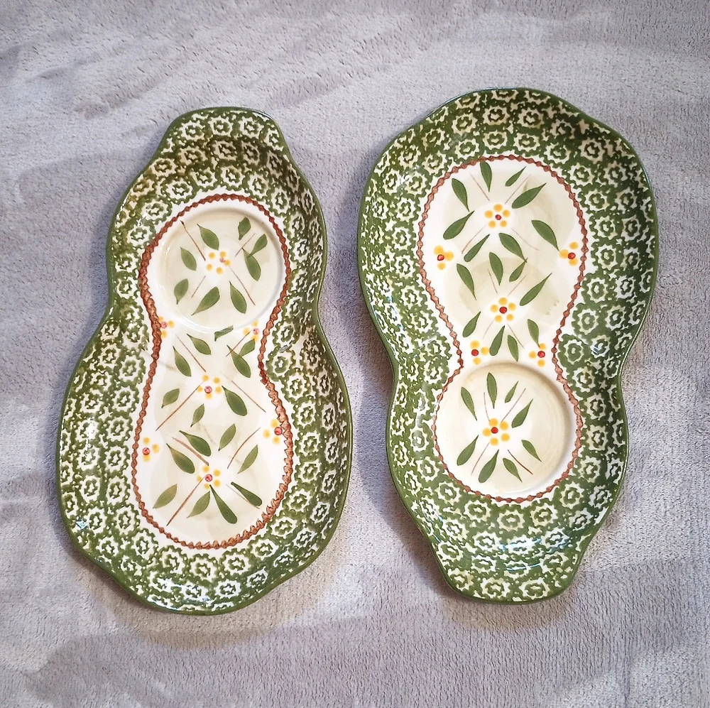 Temp-tations by Tara Temptations by Tara Snack Plates Old World Green